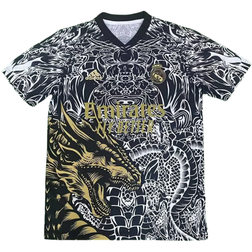 2023 Real Madrid  Special Edition Black White Fans Training Shirts