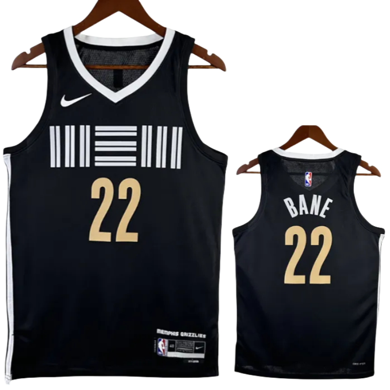 23-24 Grizzlies BANE #22 Black City Edition Top Quality Hot Pressing NBA Jersey