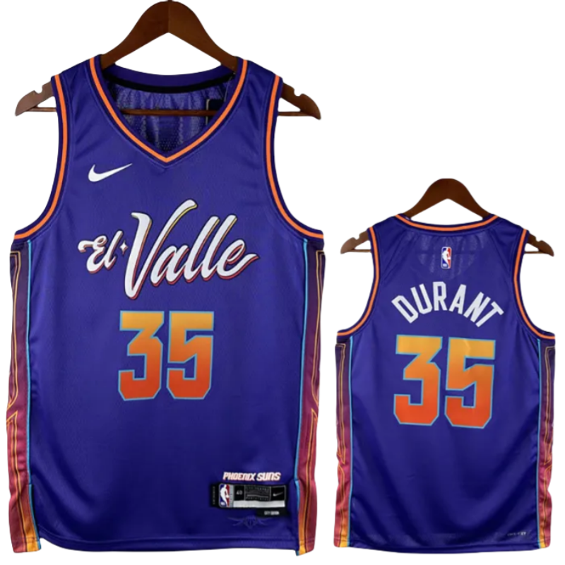 23-24 SUNS DURANT #35 Purple City Edition Top Quality Hot Pressing NBA Jersey