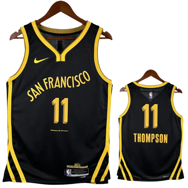 23-24 WARRIORS THOMPSON #11 Black City Edition Top Quality Hot Pressing NBA Jersey