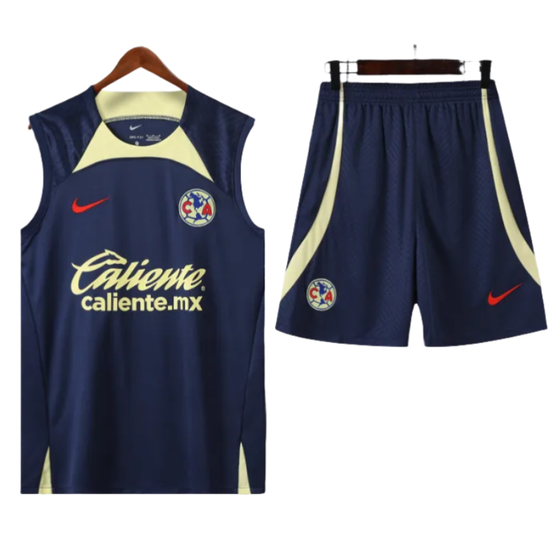 24-25 Club America Dark Blue Tank top and shorts suit