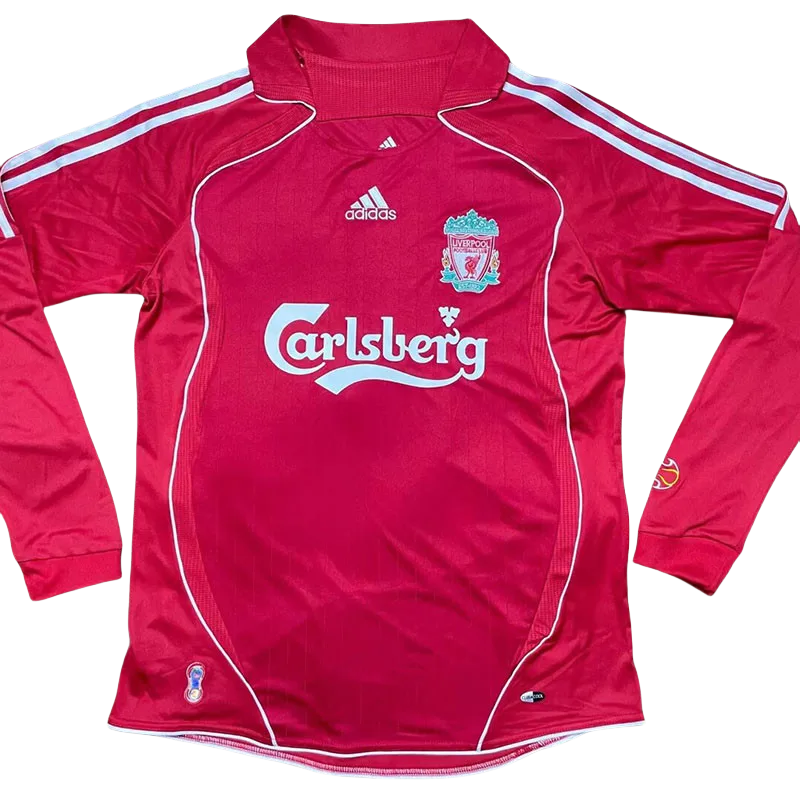 2006-2008 LIV Home Long Sleeve Retro Soccer Jersey