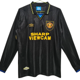 1993-1994 Man Utd Away Long sleeve Retro soccer jersey