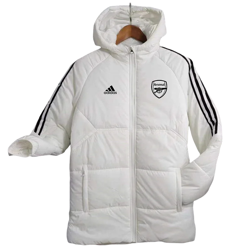 23-24 ARS White Hooded Cotton Coat Black Edge