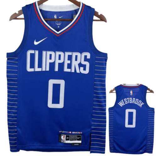 22-23 Clippers WESTBROOK #0 Blue Top Quality Hot Pressing NBA Jersey