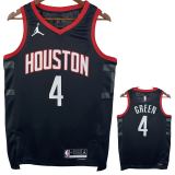 23-24 Rockets GREEN #4 Black Top Quality Hot Pressing NBA Jersey (Trapeze Edition)