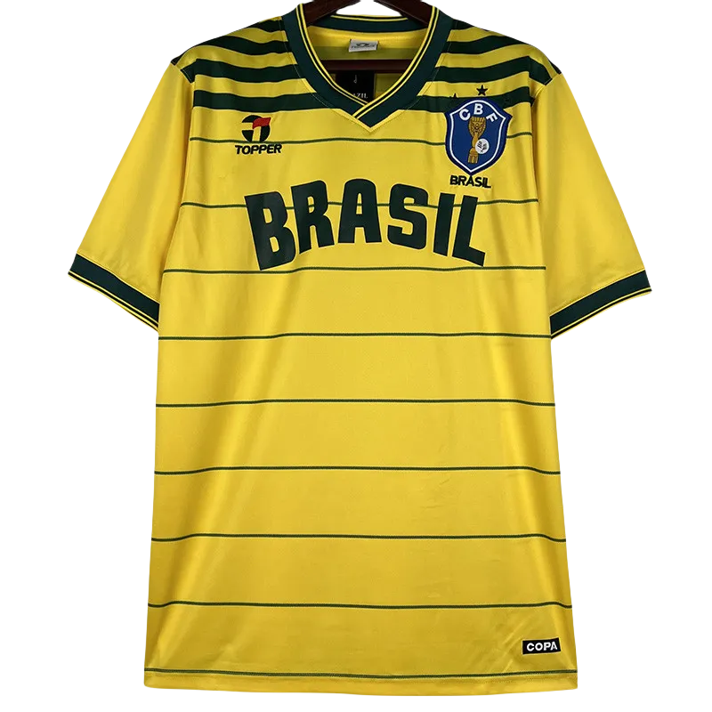 1984 Brazil Home Retro Soccer Jersey