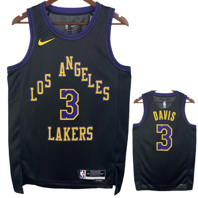 23-24 LAKERS DAVIS #3 Black City Edition Top Quality Hot Pressing NBA Jersey