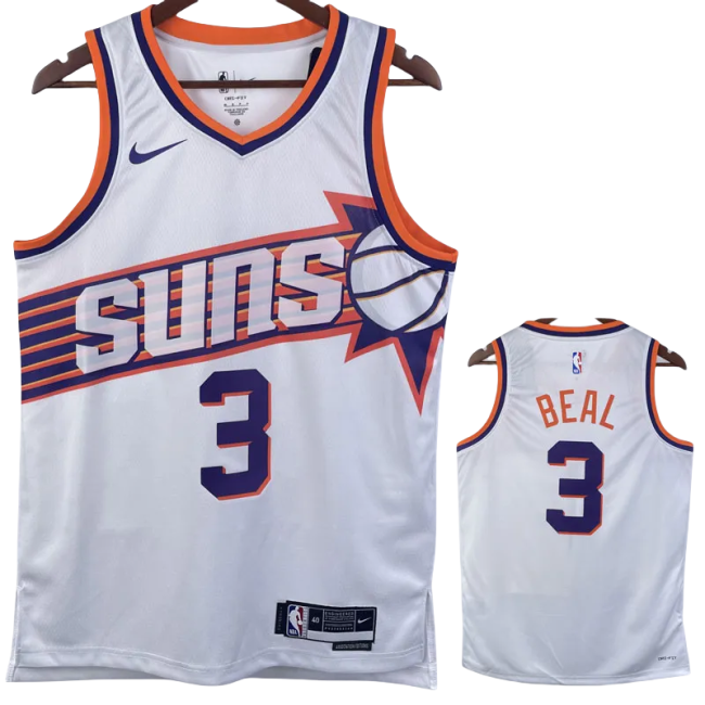 23-24 SUNS BEAL #3 White Top Quality Hot Pressing NBA Jersey