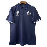 2023 Scotland Royal blue Rugby Polo Short Sleeve