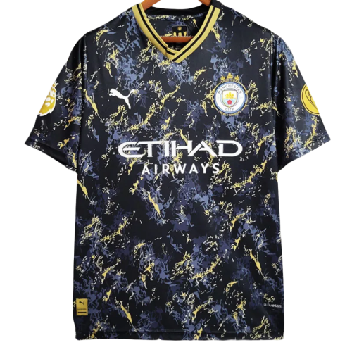 2023 Man City Special Edition Black Gold Training Shirts