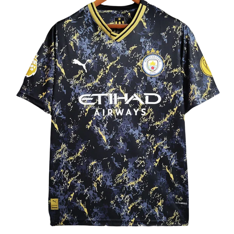 2023 Man City Special Edition Black Gold Training Shirts