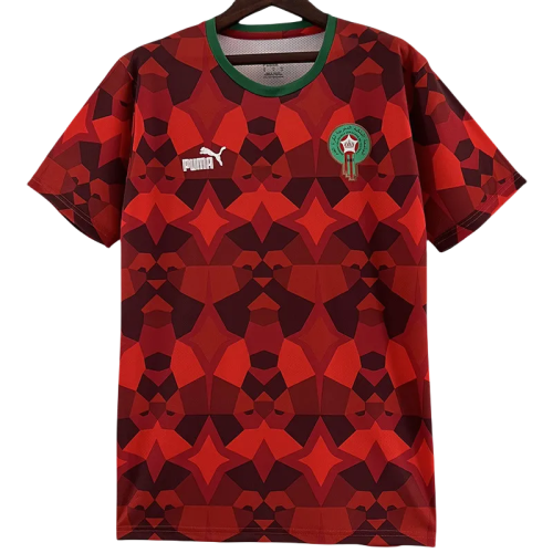 23-24 Morocco Red Fans Training Shirts