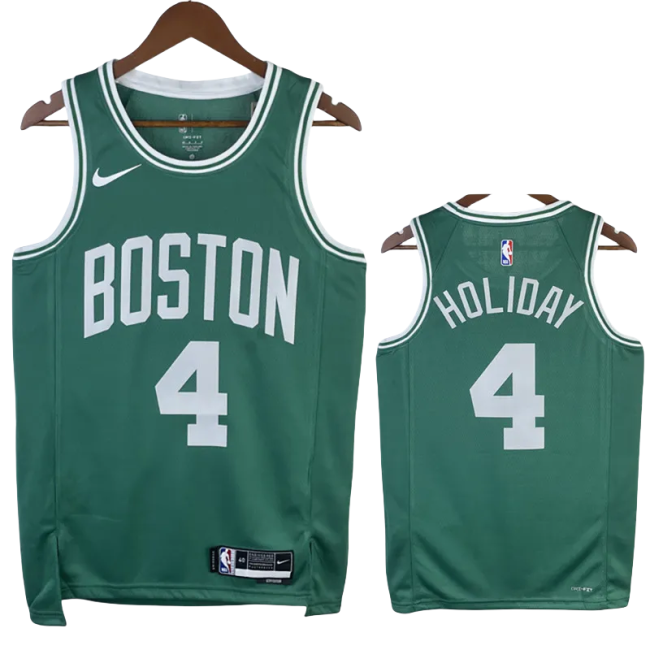 22-23 CELTICS HOLIDAY #4 Green Top Quality Hot Pressing NBA Jersey