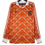 1988 Netherlands Home Long Sleeve Retro Soccer Jersey