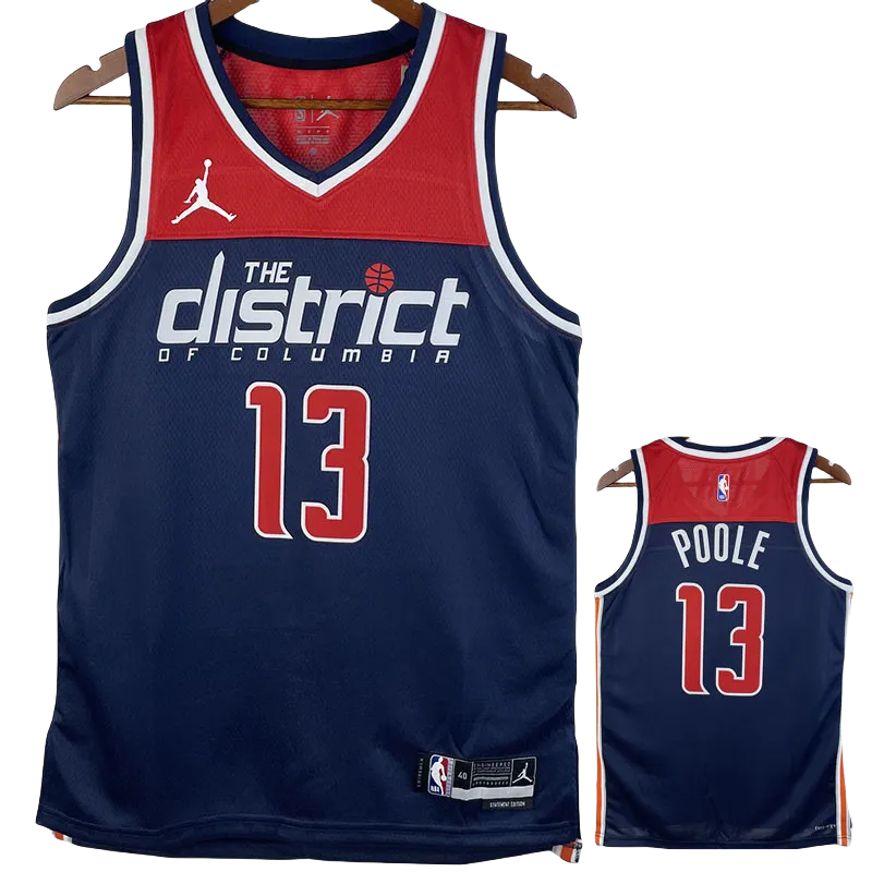 22-23 Wizards POOLE #13 Royal blue Top Quality Hot Pressing NBA Jersey (Trapeze Edition)