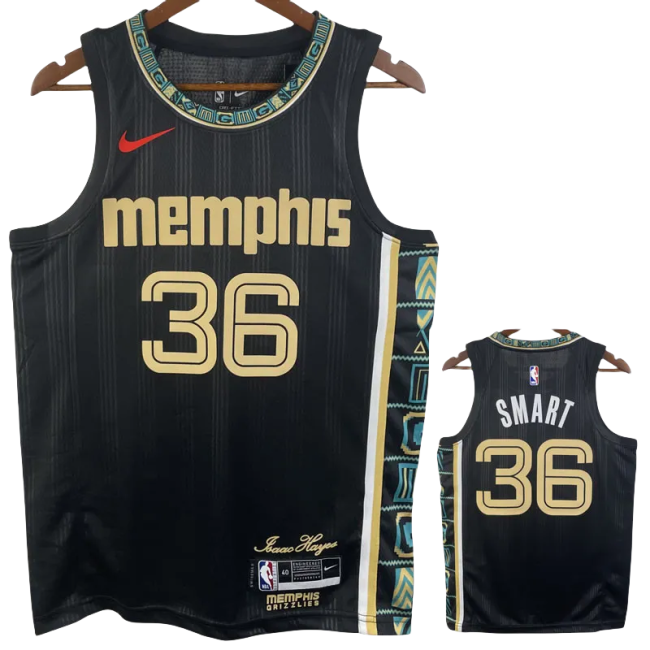 22-23 Grizzlies SMART #36 Black City Edition Top Quality Hot Pressing NBA Jersey