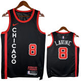 23-24 BULLS LAVINE #8 Black City Edition Top Quality Hot Pressing NBA Jersey