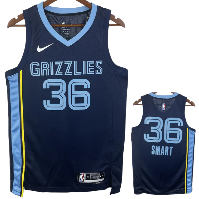 22-23 GRIZZLIES SMART #36 Dark Blue Top Quality Hot Pressing NBA Jersey