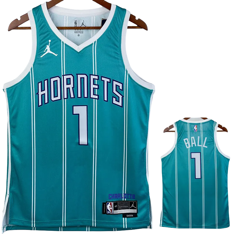 22-23 HORNETS BALL #1 Green Away Top Quality Hot Pressing NBA Jersey