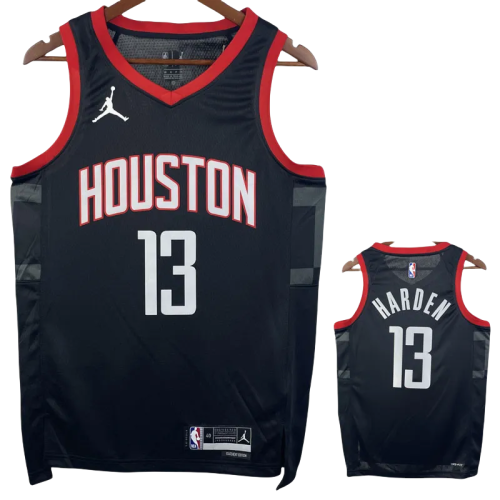 23-24 Rockets HARDEN #13 Black Top Quality Hot Pressing NBA Jersey (Trapeze Edition)