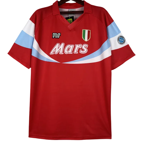1990-1991 Napoli Away Red Retro Soccer Jersey