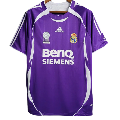 2006-2007  Real Madrid  Purple Retro Soccer Jersey