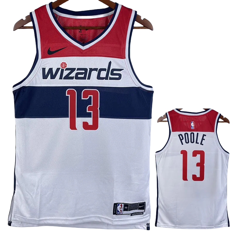 22-23 Wizards POOLE #13 White Top Quality Hot Pressing NBA Jersey