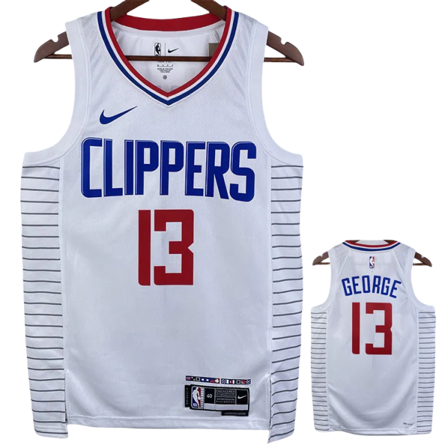 22-23 Clippers GEORGE #13 White Top Quality Hot Pressing NBA Jersey