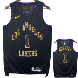 23-24 LAKERS RUSSELL #1 Black City Edition Top Quality Hot Pressing NBA Jersey