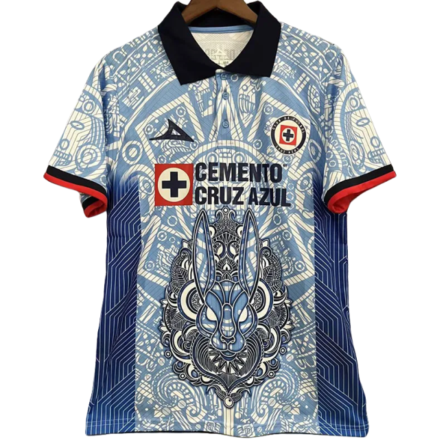 23-24 Cruz Azul Grey Blue Special Edition Fans Soccer Jersey