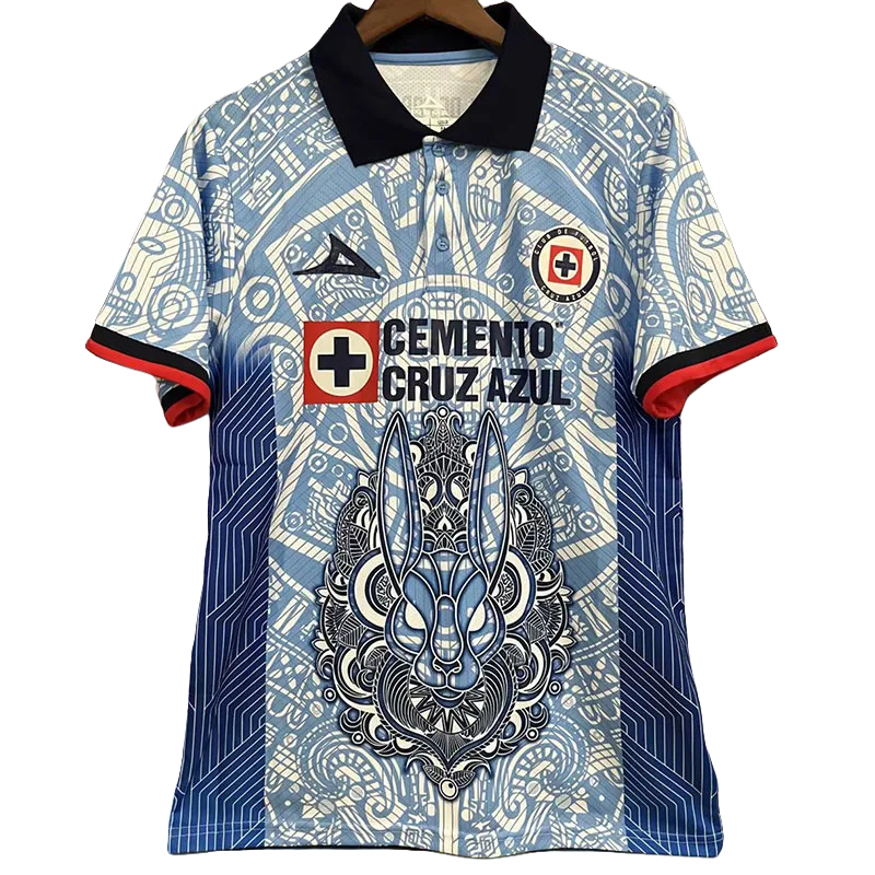 23-24 Cruz Azul Grey Blue Special Edition Fans Soccer Jersey