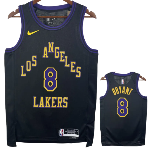 23-24 LAKERS BRYANT #8 Black City Edition Top Quality Hot Pressing NBA Jersey