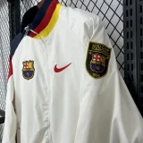 24-25Mens Barcelona White Windbreaker