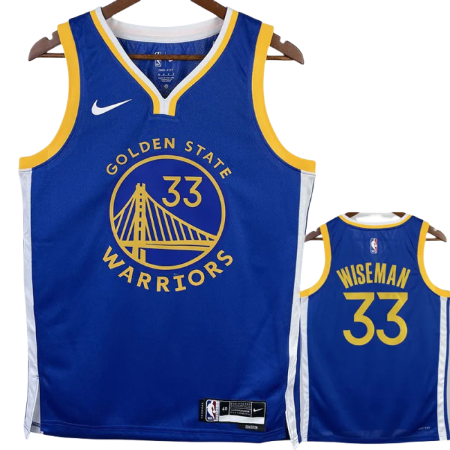 22-23 WARRIORS WISEMAN #33 Blue Top Quality Hot Pressing NBA Jersey
