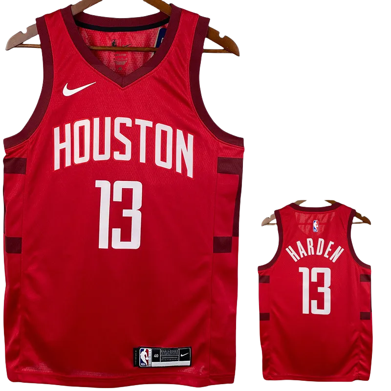 2018-19 ROCKETS HARDEN #13 Red Retro Top Quality Hot Pressing NBA Jersey