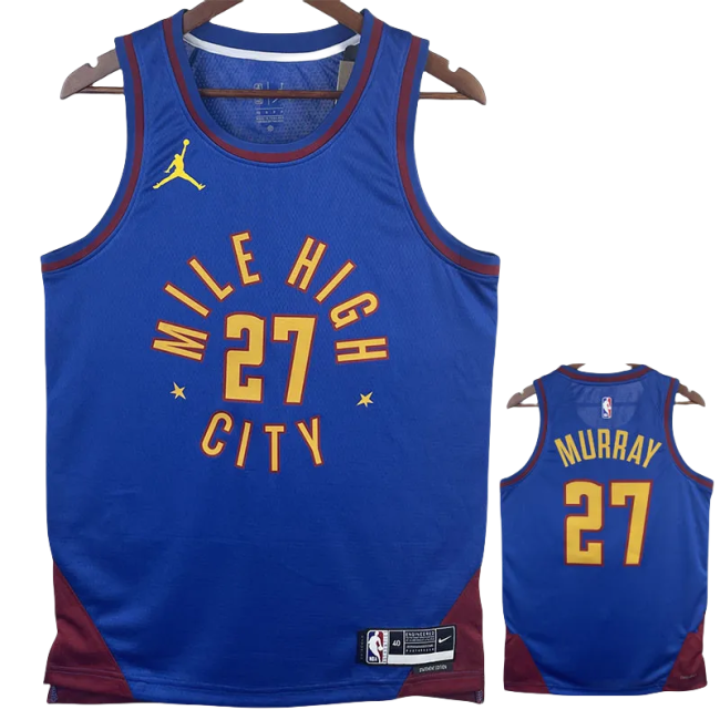 22-23 Nuggets MURRAY #27 Blue Top Quality Hot Pressing NBA Jersey (Trapeze Edition)
