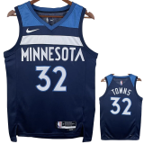 22-23 Timberwolves TOWNS #32 Blue Top Quality Hot Pressing NBA Jersey