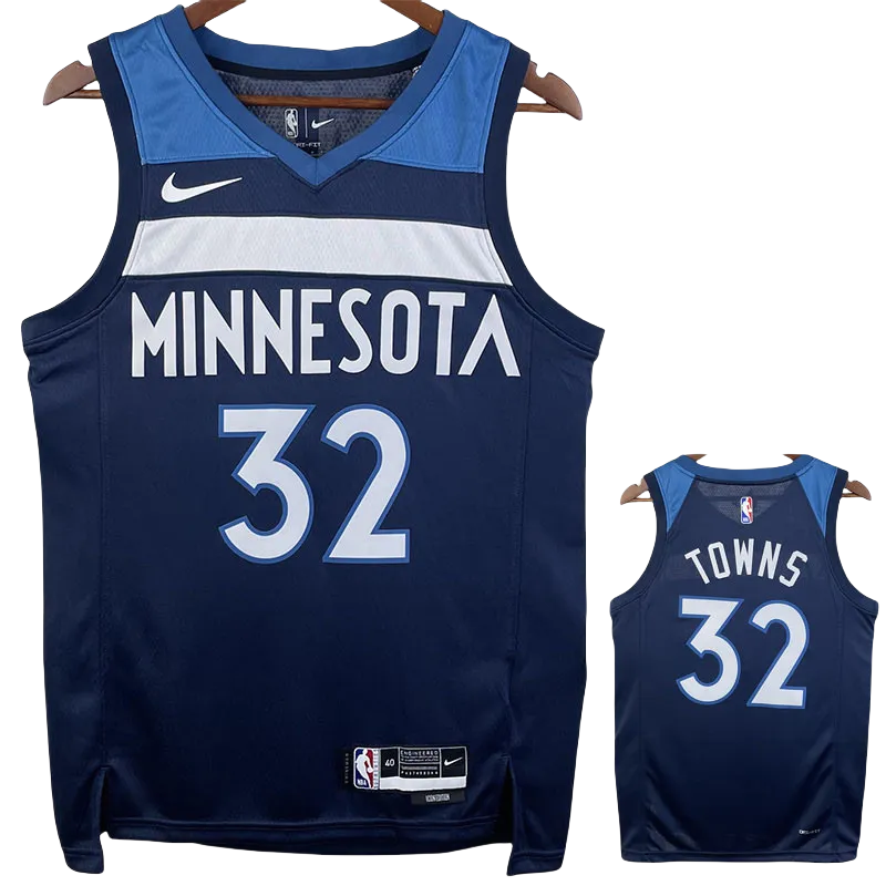 22-23 Timberwolves TOWNS #32 Blue Top Quality Hot Pressing NBA Jersey