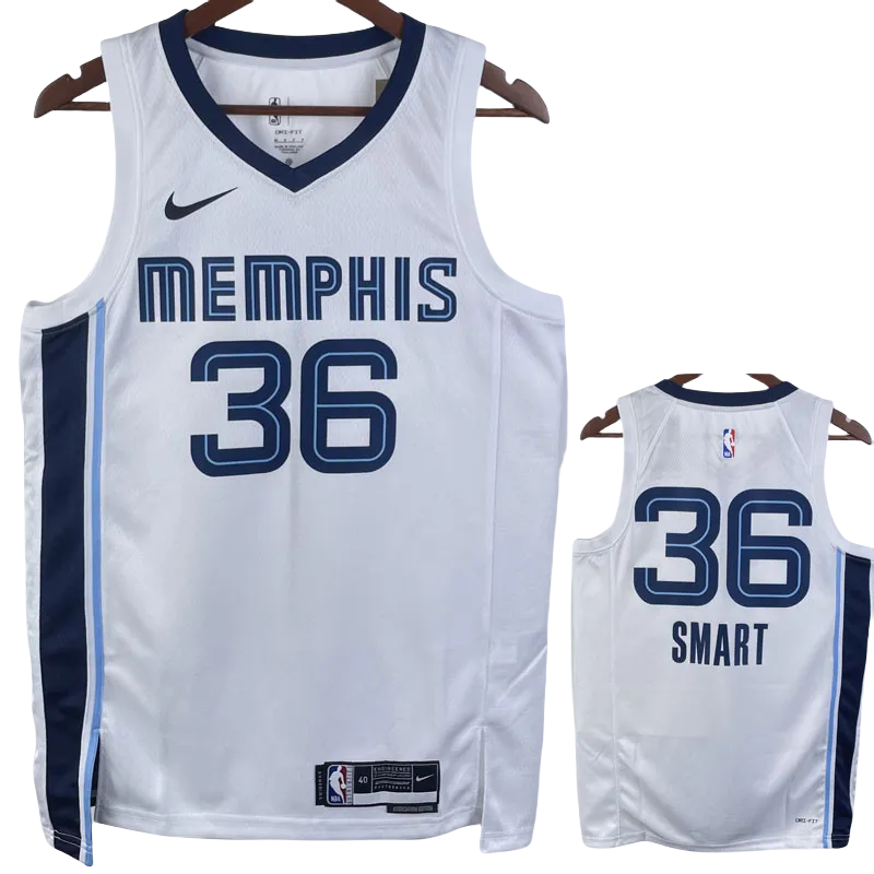 22-23 GRIZZLIES SMART #36 White Top Quality Hot Pressing NBA Jersey