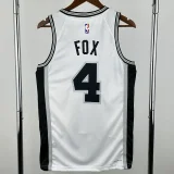 22-23 SA Spurs FOX #4 White Top Quality Hot Pressing NBA Jersey
