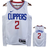 22-23 Clippers LEONARD #2 White Top Quality Hot Pressing NBA Jersey
