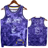 22-23 LAKERS JAMES #6 Purple Top Quality Hot Pressing NBA Jersey