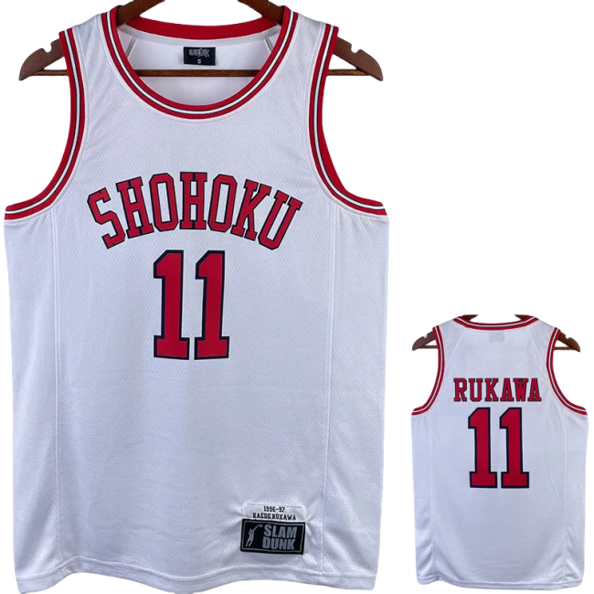 2023 SHOHOKU RUKAWA #11 White Top Quality Hot Pressing NBA Jersey