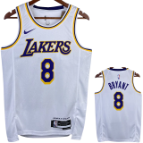22-23 LAKERS BRYANT #8 White Top Quality Hot Pressing NBA Jersey