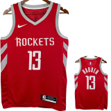 2018-19 ROCKETS HARDEN #13 Red Away Top Quality Hot Pressing NBA Jersey