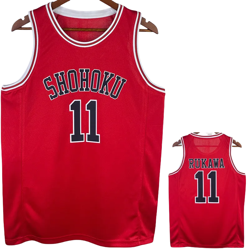 2023 SHOHOKU RUKAWA #11 Red Top Quality Hot Pressing NBA Jersey