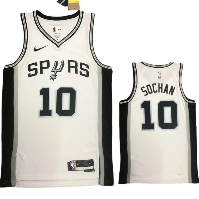 22-23 SA Spurs SOCHAN #10 White Top Quality Hot Pressing NBA Jersey