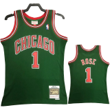 2008-09 BULLS ROSE #1 Green Retro Top Quality Hot Pressing NBA