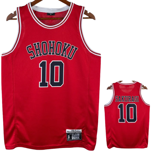 2023 SHOHOKU SAKURAGI #10 Red Top Quality Hot Pressing NBA Jersey